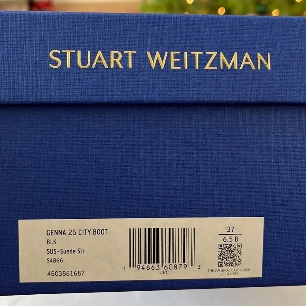 Stuart‎ Weitzman Suede Genna 25 Over the Knee City Boot Size 6.5 Black Pull On